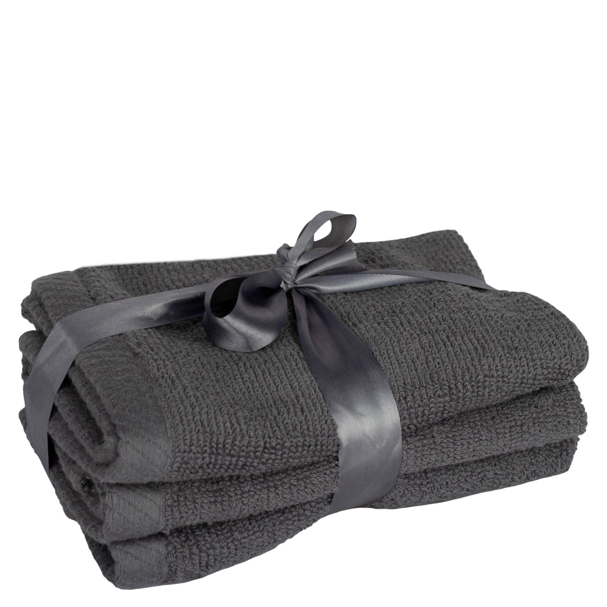 FROTTIERSET TIAGO Anthrazit 3-teilig  - Anthrazit, Basics, Textil (30/30/10cm) - Zoeppritz