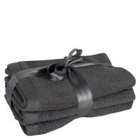 FROTTIERSET TIAGO Anthrazit 3-teilig  - Anthrazit, Basics, Textil (30/30/10cm) - Zoeppritz