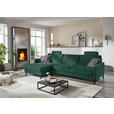 ECKSOFA  in Chenille, Flachgewebe Waldgrün  175/316 cm  - Waldgrün/Schwarz, Design, Textil/Metall (175/316cm) - Dieter Knoll