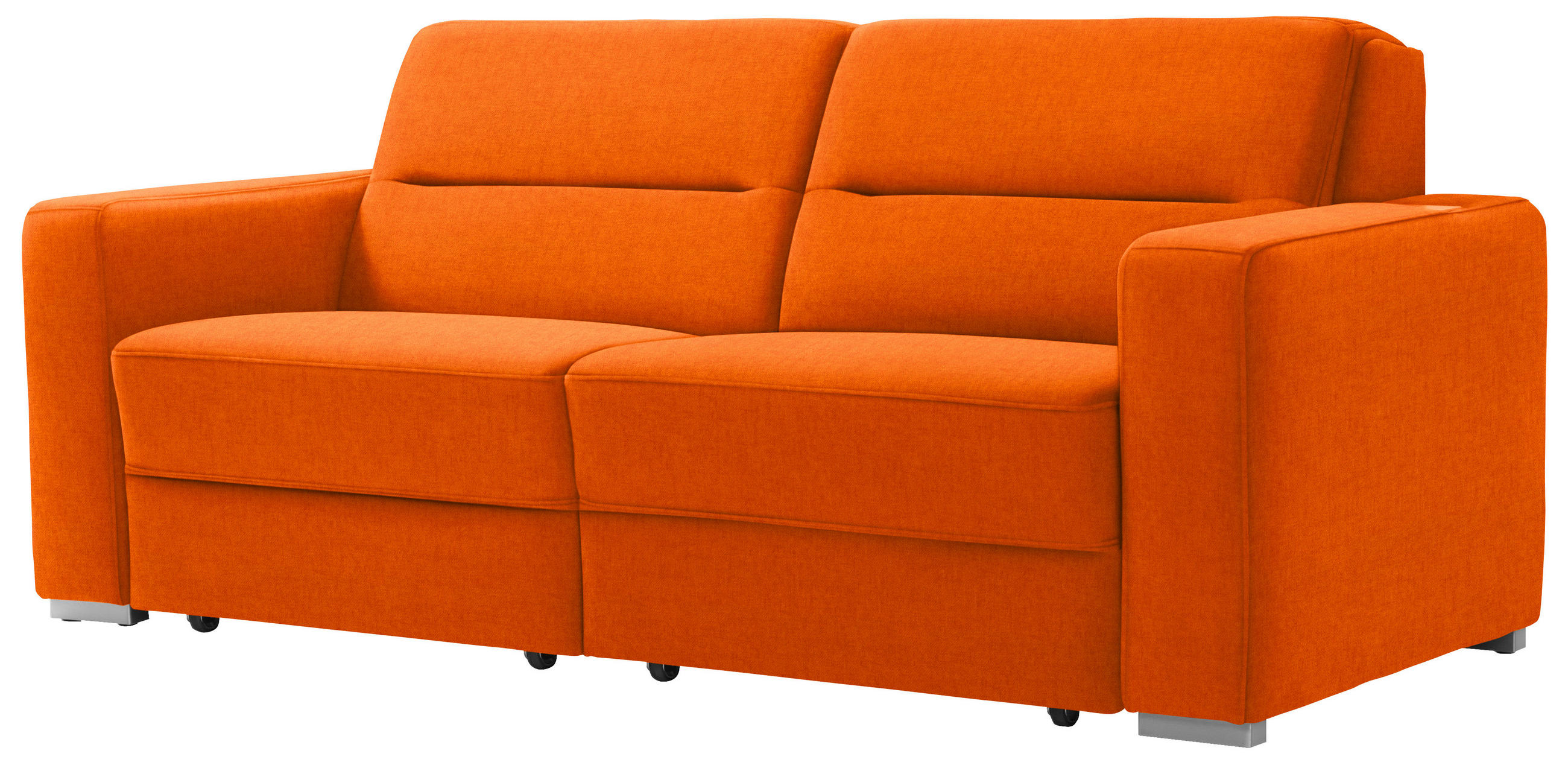 SCHLAFSOFA in Orange  - Orange, KONVENTIONELL, Textil/Metall (202/86/92cm) - Sedda
