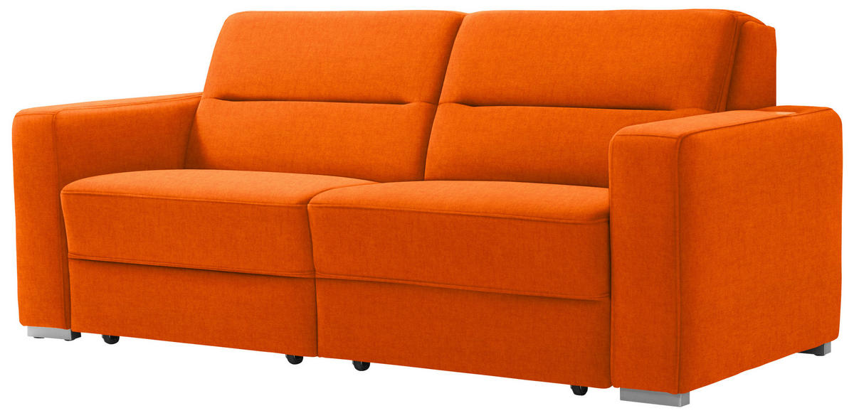 SCHLAFSOFA  in Orange  - Orange, KONVENTIONELL, Textil/Metall (202/86/92cm) - Sedda