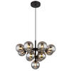 HÄNGELEUCHTE 56/120 cm  - Schwarz, Design, Glas/Metall (56/120cm) - Globo