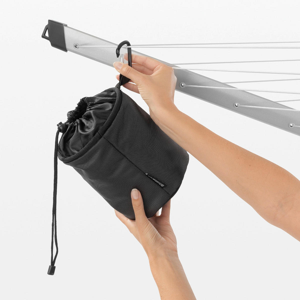 WÄSCHEKLAMMERNBEUTEL  - Schwarz, Basics, Textil (16,5/18/16,5cm) - Brabantia