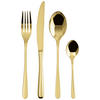 BESTECKSET 24-teilig Edelstahl  - Goldfarben, Basics, Metall - Sambonet