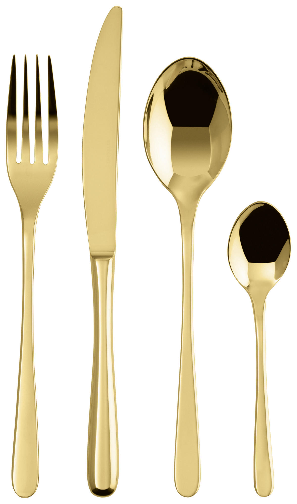 BESTECKSET 24-teilig Edelstahl  - Goldfarben, Basics, Metall - Sambonet