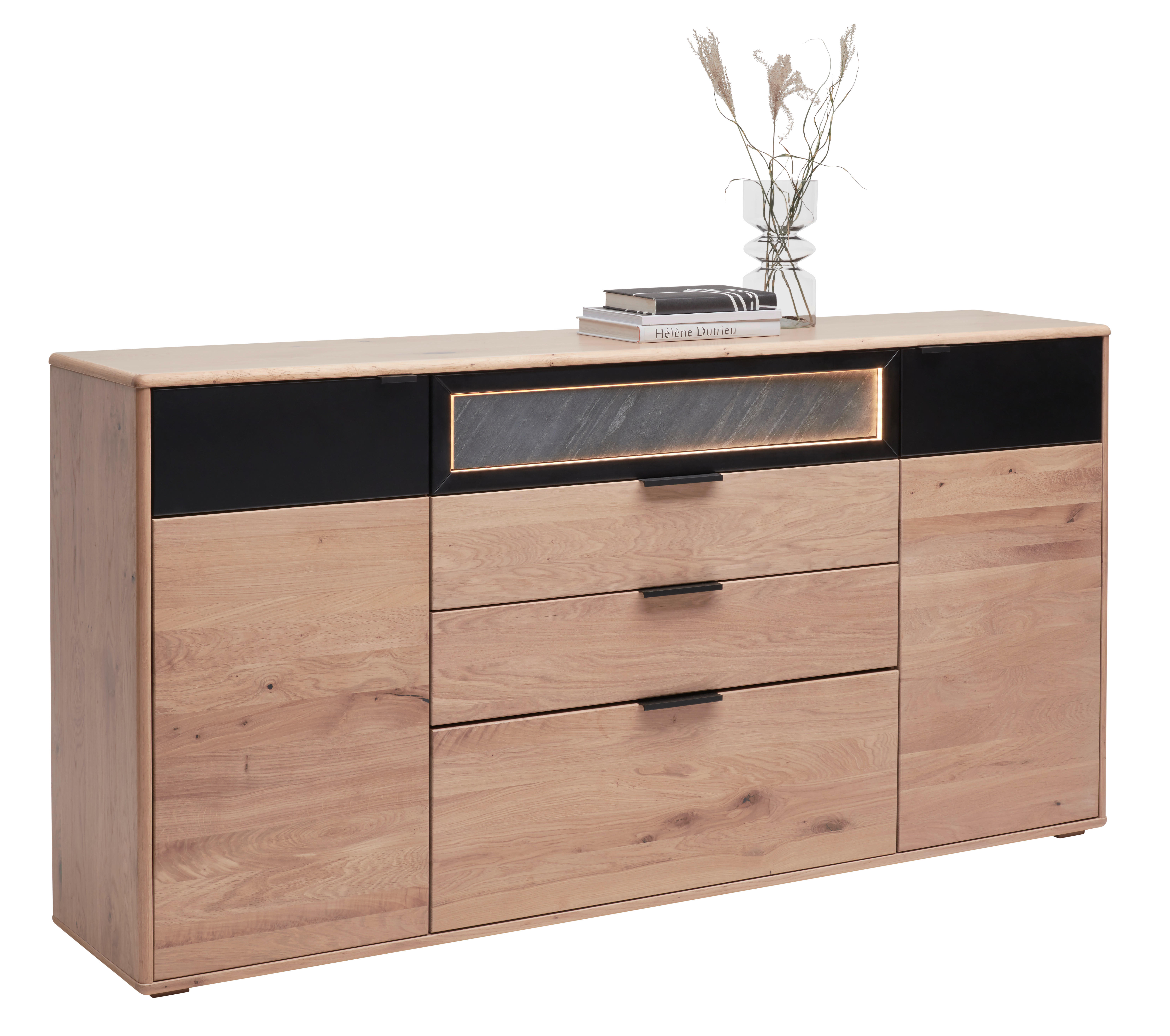 SIDEBOARD Eiche Bianco  185/94,6/42 cm  - Eiche Bianco/Eichefarben, Natur, Holz/Holzwerkstoff (185/94,6/42cm) - Linea Natura