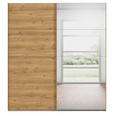 SCHWEBETÜRENSCHRANK  in Eichefarben  - Eichefarben, Design, Glas/Holzwerkstoff (201/223/68cm) - Novel