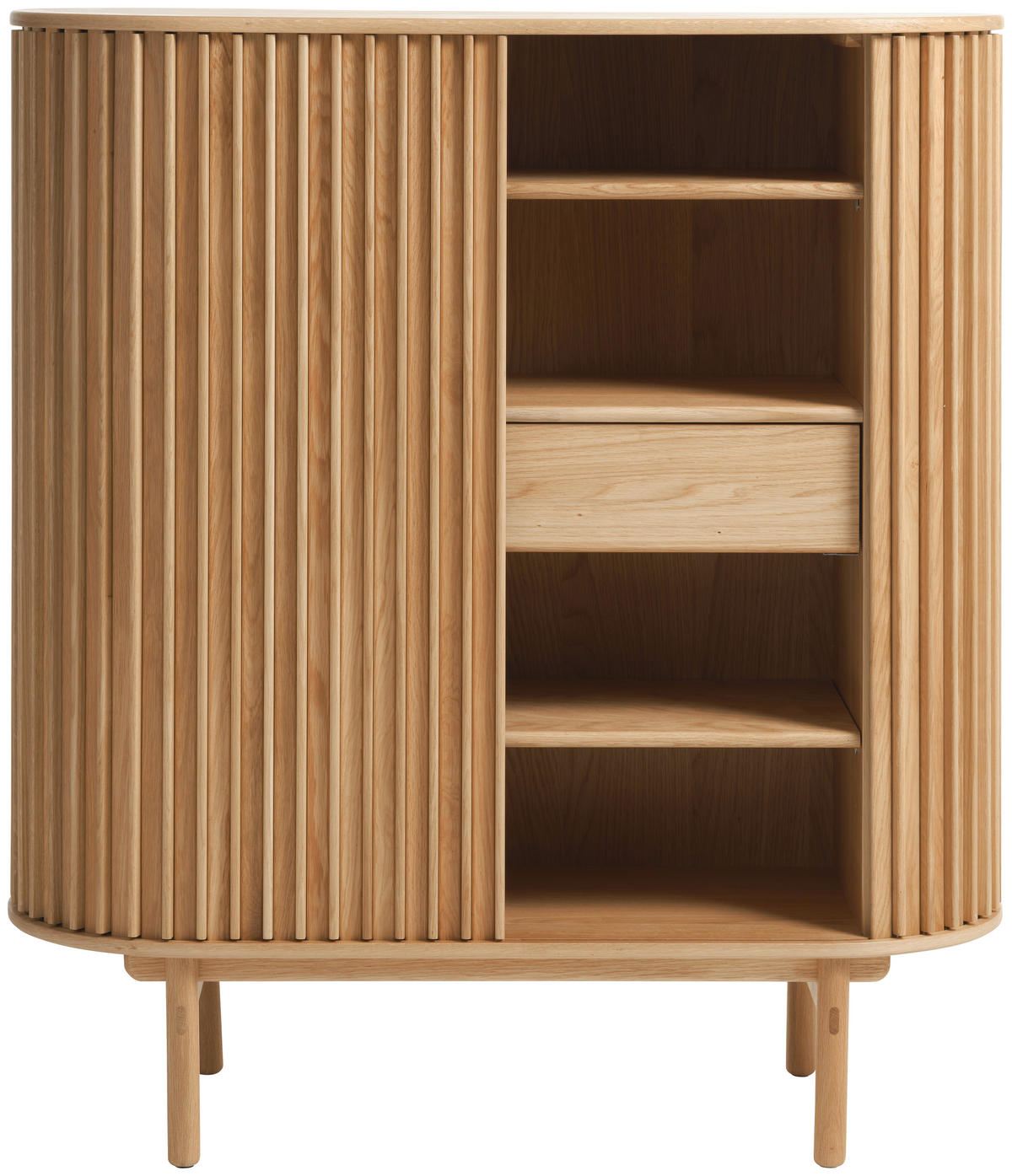HÖG BYRÅ ekfärgad  110/125/45 cm  - ekfärgad, Design, trämaterial/trä (110/125/45cm) - Niels Andersson