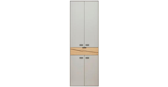GARDEROBENSCHRANK 61,9/186,7/37,1 cm - Eichefarben/Schwarz, Design, Holz/Holzwerkstoff (61,9/186,7/37,1cm) - Dieter Knoll