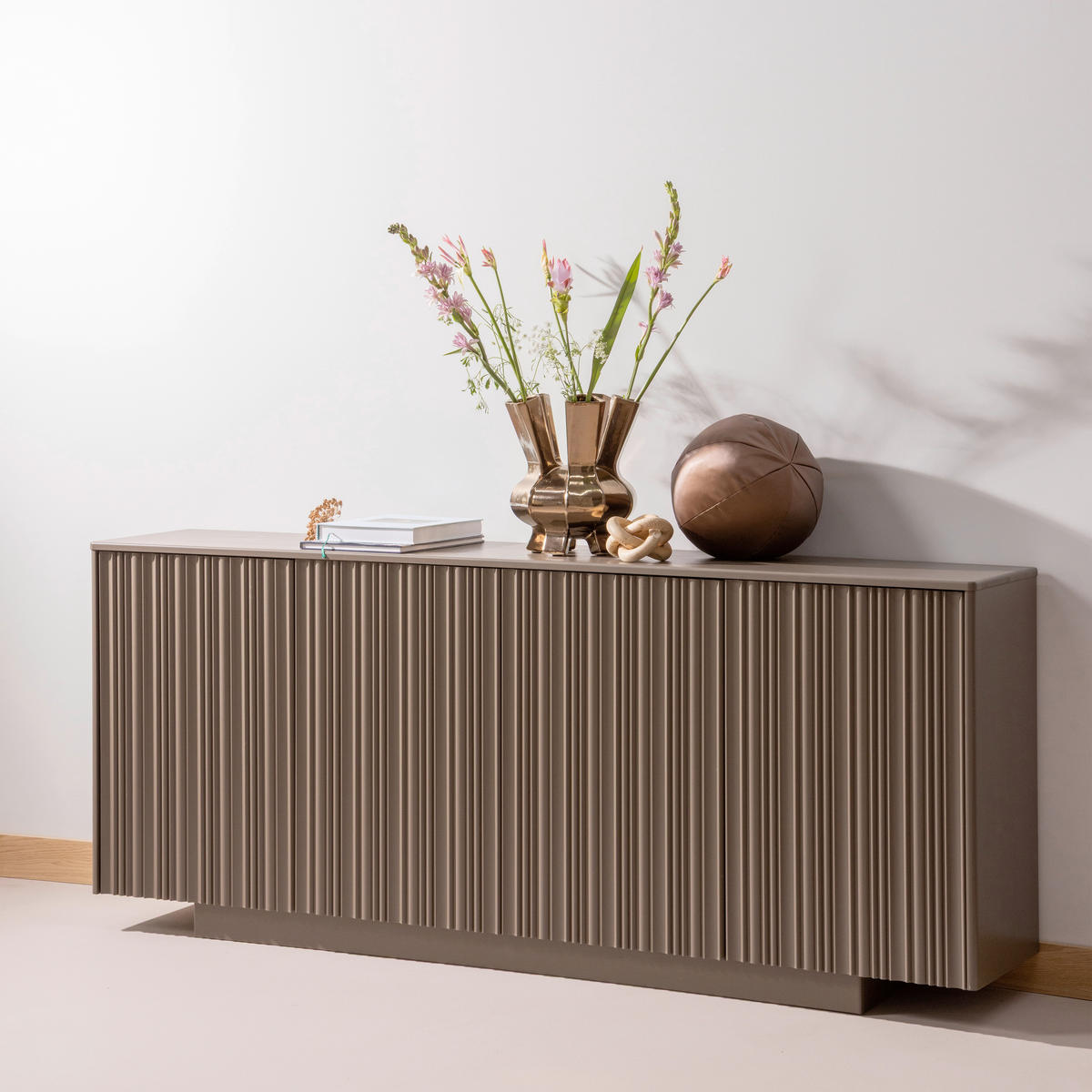 POUF Rodeo beschichtet Kupferfarben 37/37/37 cm  - Kupferfarben, Design, Textil (37/37/37cm) - Livetastic