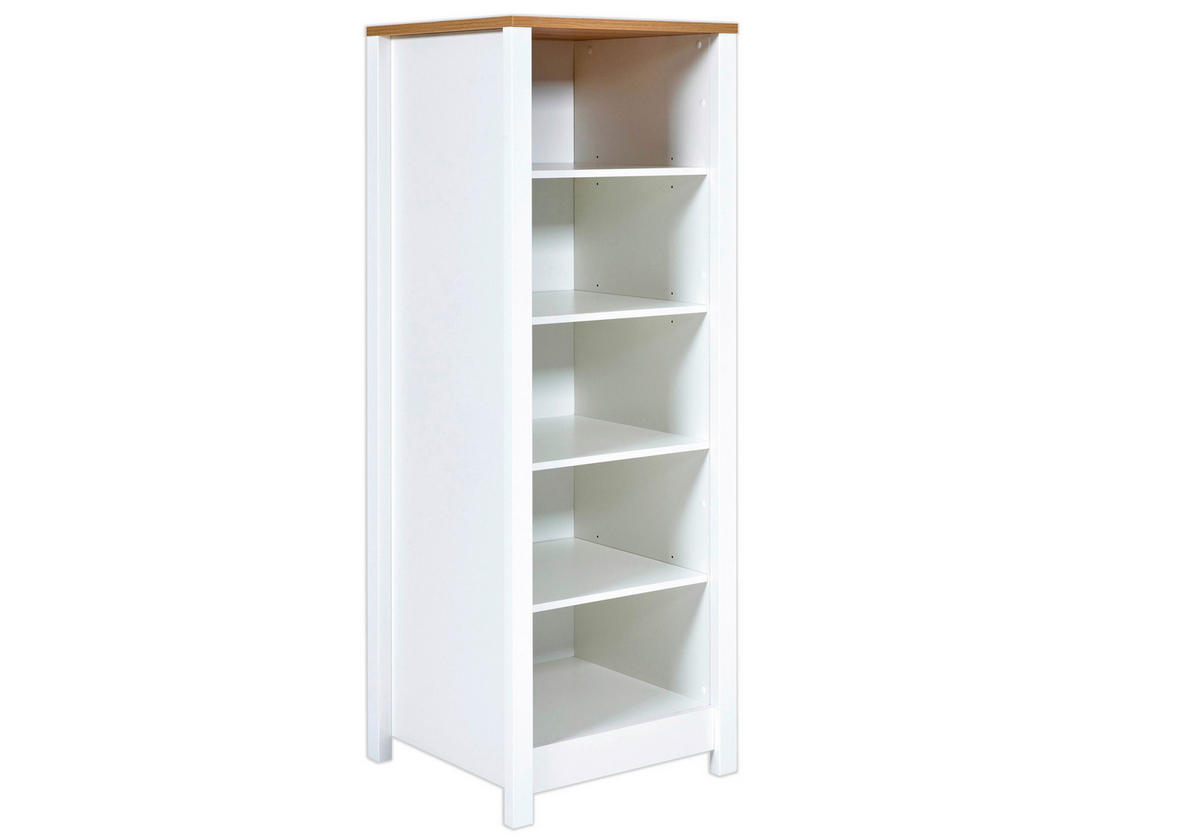 KÜCHENLEERBLOCK   in Weiß, Eiche Artisan  - Silberfarben/Weiß, MODERN, Glas/Holzwerkstoff (430/167/60cm) - home24