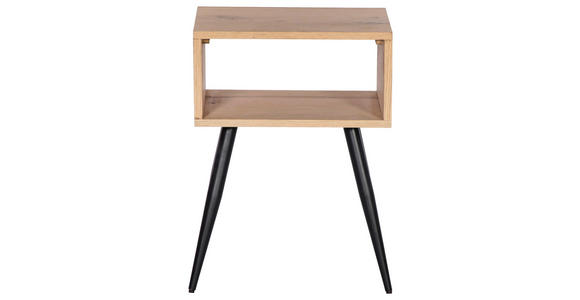 NACHTSCHRANK 40/55/30 cm Eiche furniert - Eichefarben/Schwarz, Design, Holz/Holzwerkstoff (40/55/30cm) - Landscape