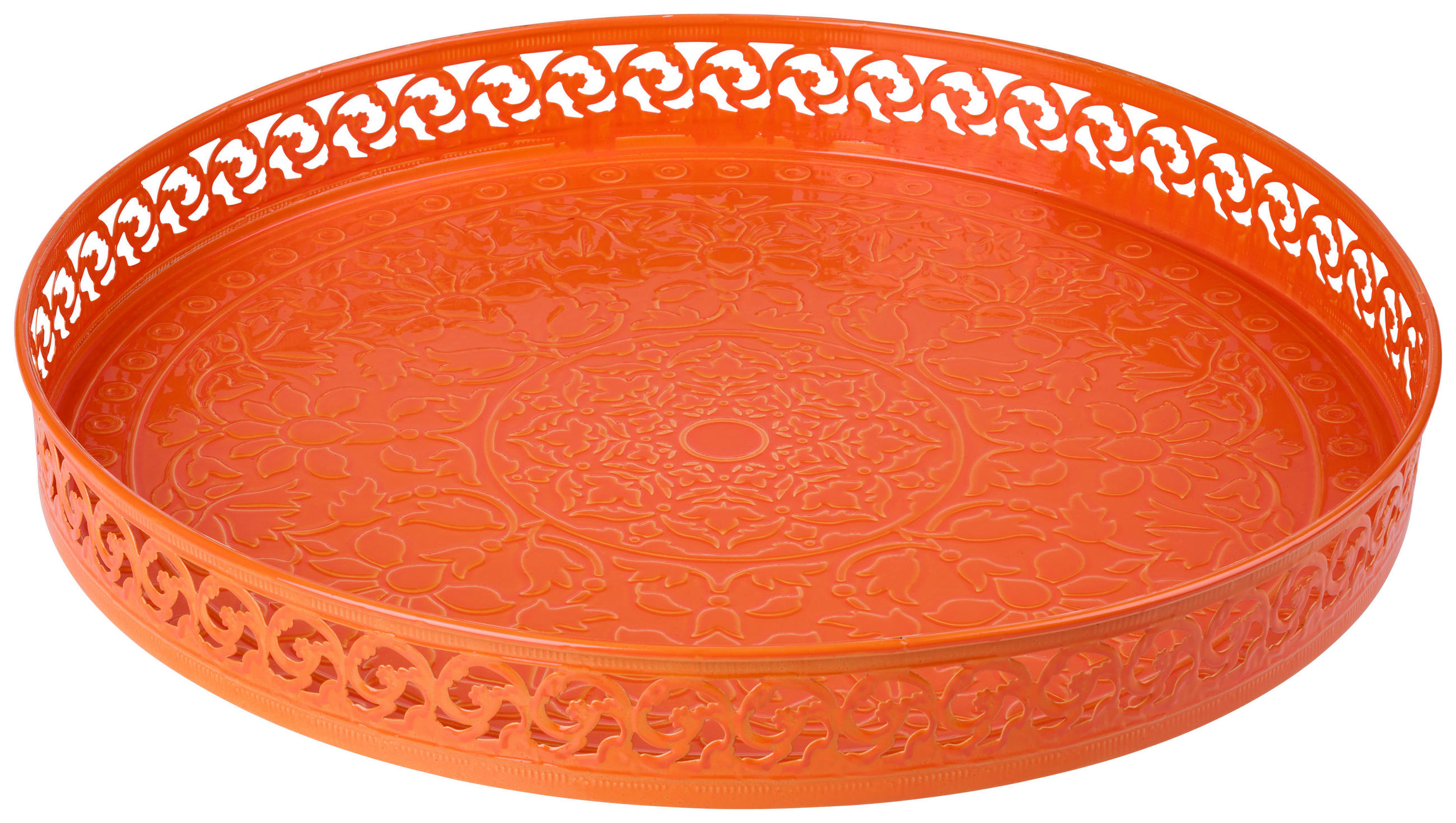 POSLUŽAVNIK ZA SERVIRANJE       39/4 cm       - narančasta, Trend, metal (39/4cm) - Ambia Home