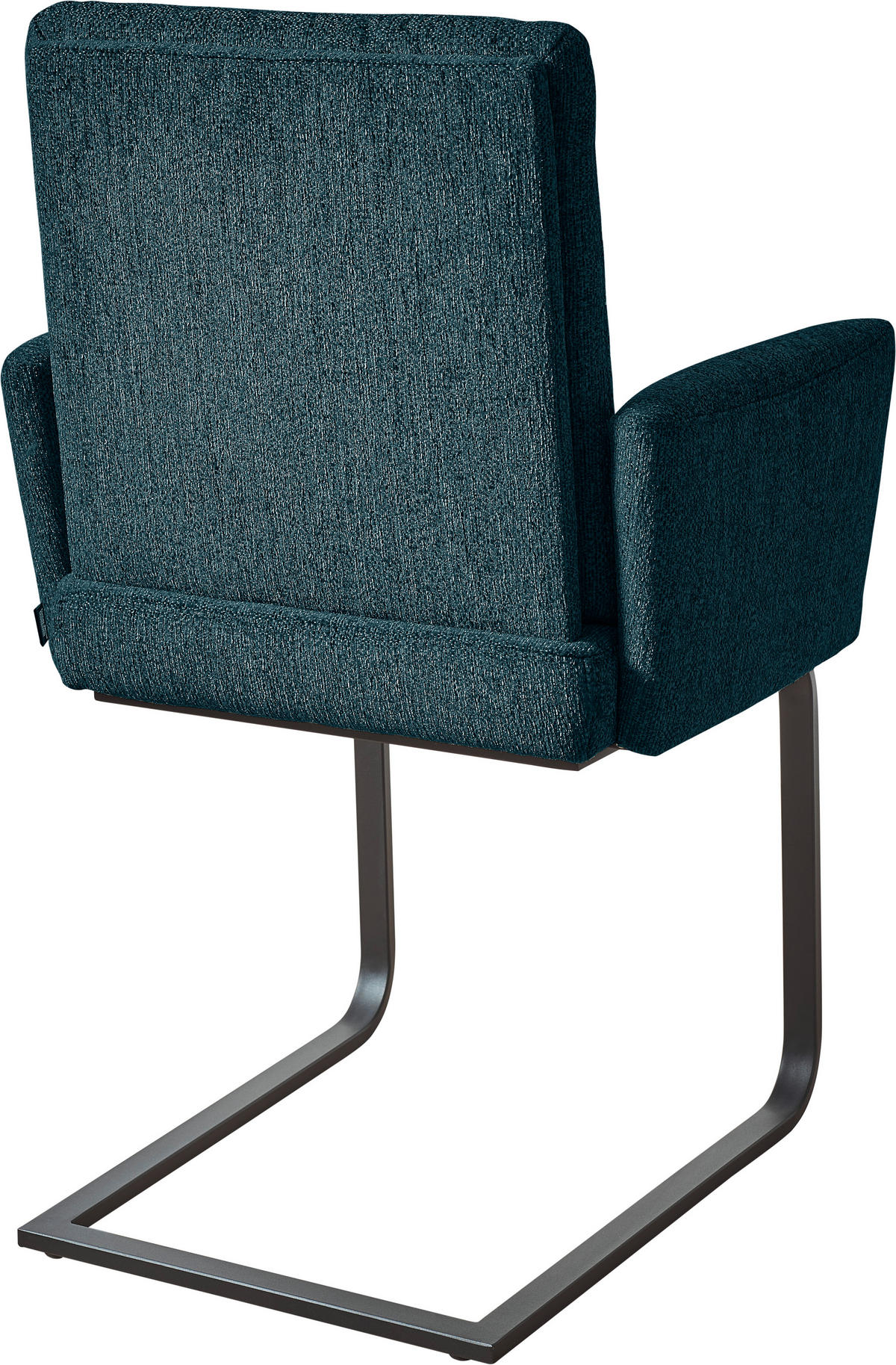 ARMLEHNSTUHL  in Stahl Chenille  - Schwarz/Dunkelblau, Design, Textil/Metall (56/92/60cm) - Dieter Knoll