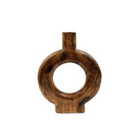 VÁZA, drevo, 34 cm  - hnedá, Basics, drevo (28/34/5cm)