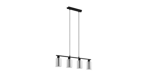 HÄNGELEUCHTE 80/11/110 cm - Transparent/Schwarz, Trend, Glas/Metall (80/11/110cm) - Novel