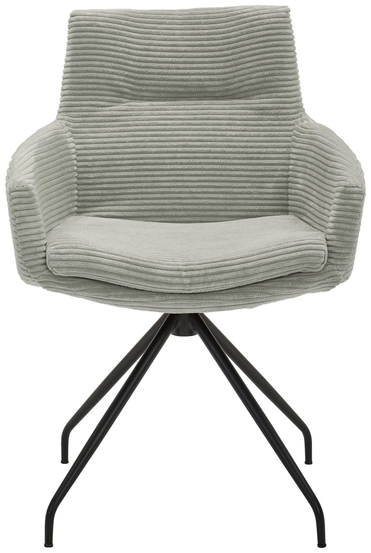 ARMLEHNSTUHL  in Cord  - Greige/Schwarz, Design, Textil/Metall (61/85/64cm) - Musterring