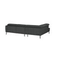 ECKSOFA in Webstoff Anthrazit  205/280 cm  - Anthrazit/Schwarz, Design, Textil/Metall (205/280cm) - Xora