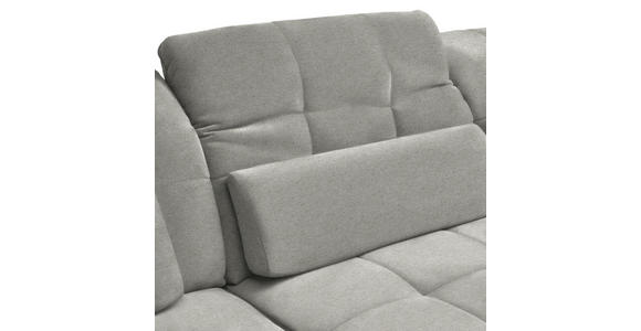 ECKSOFA  in Flachgewebe Hellgrau  204/341 cm  - Hellgrau/Schwarz, Design, Textil/Metall (204/341cm) - Xora