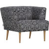 SESSEL in Flachgewebe Grau, Schwarz  - Buchefarben/Schwarz, Design, Holz/Textil (85/71/80cm) - MID.YOU