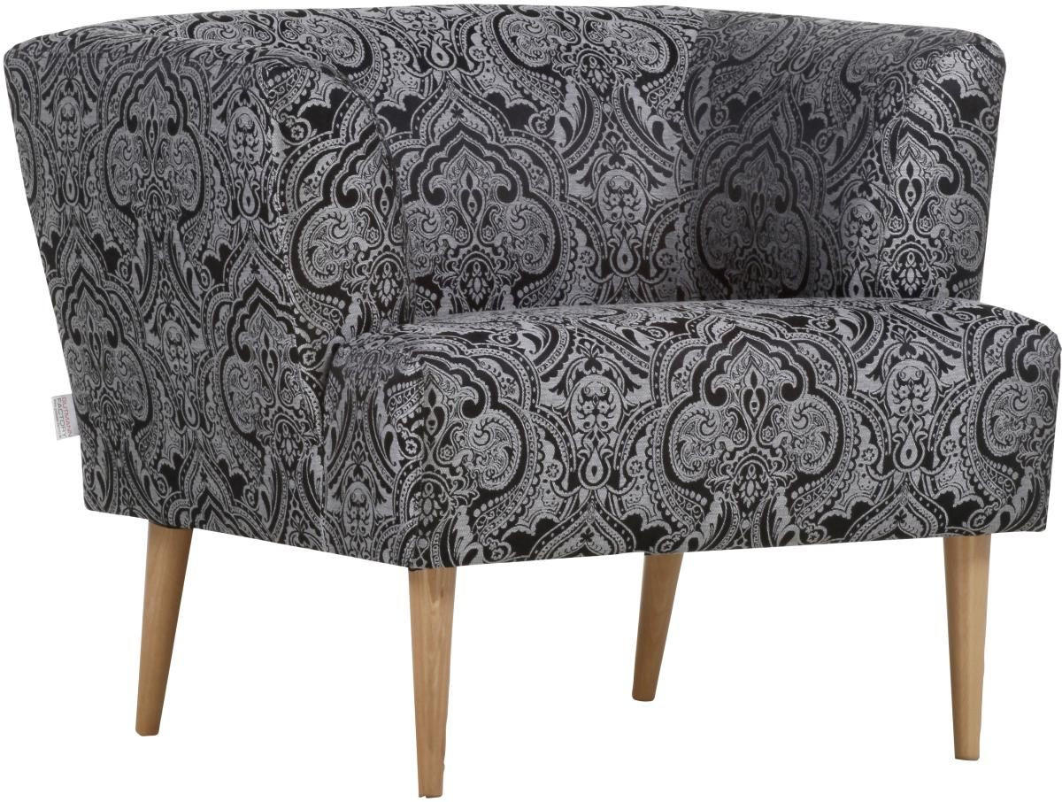 SESSEL in Flachgewebe Grau, Schwarz  - Buchefarben/Schwarz, Design, Holz/Textil (85/71/80cm) - MID.YOU