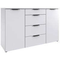 KOMMODE , 135/83,5/41 cm, 4 Schublade(n)  - Graphitfarben/Schwarz, Design, Holzwerkstoff/Kunststoff (135/83,5/41cm) - Boxxx