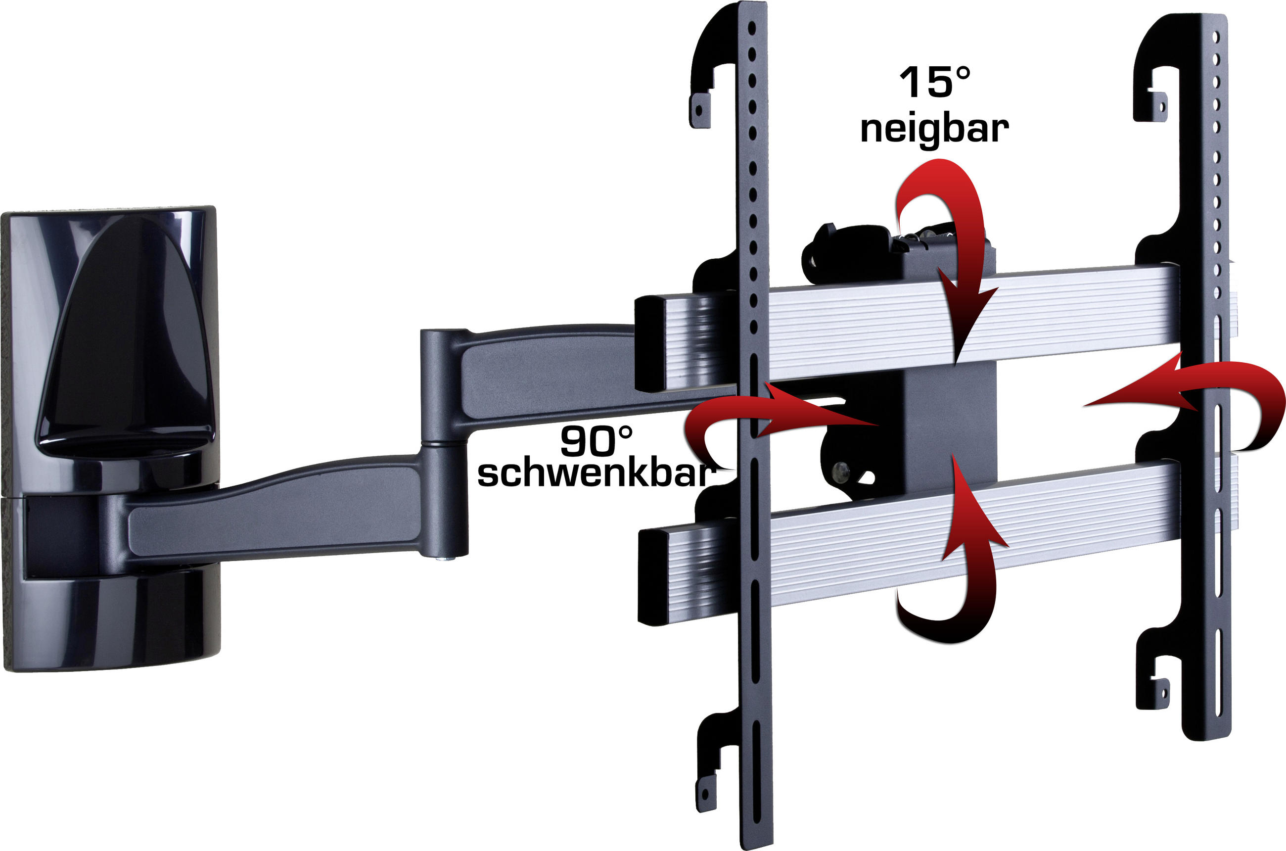 TV-WANDHALTER 70 Zoll  - Schwarz, KONVENTIONELL, Metall (65/48/67cm) - MID.YOU