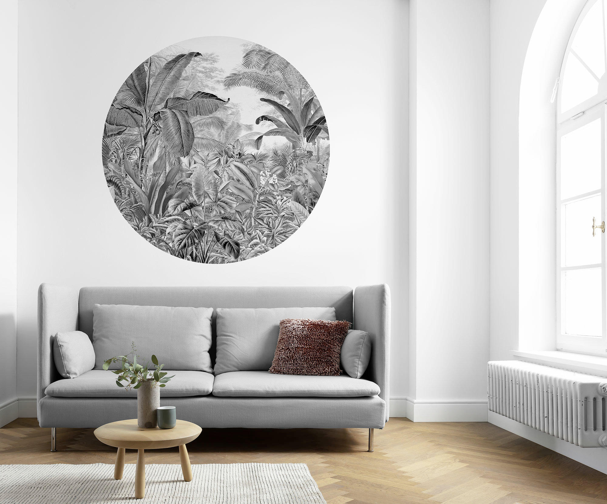 FOTOTAPETE  - Schwarz/Weiß, Trend (125cm) - Xora