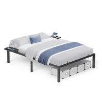 KOVOVÁ POSTEL, 140/200 cm černá - černá, Basics, kov (140/200cm) - Boxxx