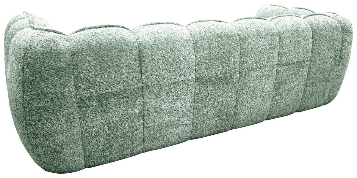 BIGSOFA Chenille Mintgrün  - Schwarz/Mintgrün, MODERN, Kunststoff/Textil (235/73/103cm) - Carryhome