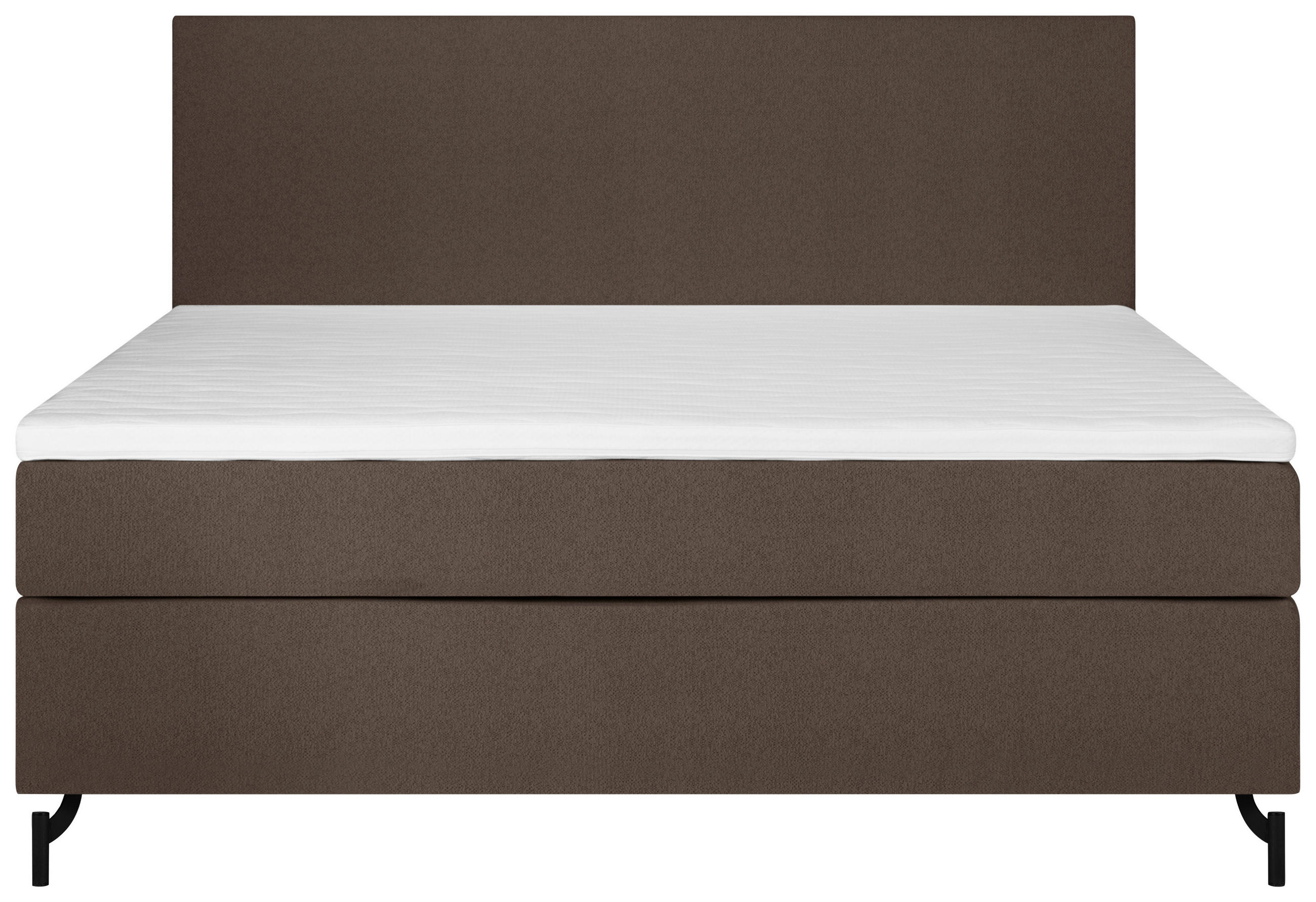 BOXSPRING-ÁGY 160/200 cm  barna  - barna/fekete, Modern, textil (160/200cm) - MID.YOU