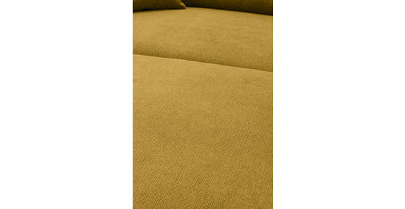ECKSOFA  in Webstoff Currygelb  196/304 cm  - Currygelb/Schwarz, KONVENTIONELL, Textil/Metall (196/304cm) - Hom`in