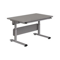 IFJÚSÁGI ÍRÓASZTAL  - ezüst/palaszürke, Basics, faalapú anyag/fém (120/70/53-79cm) - Paidi