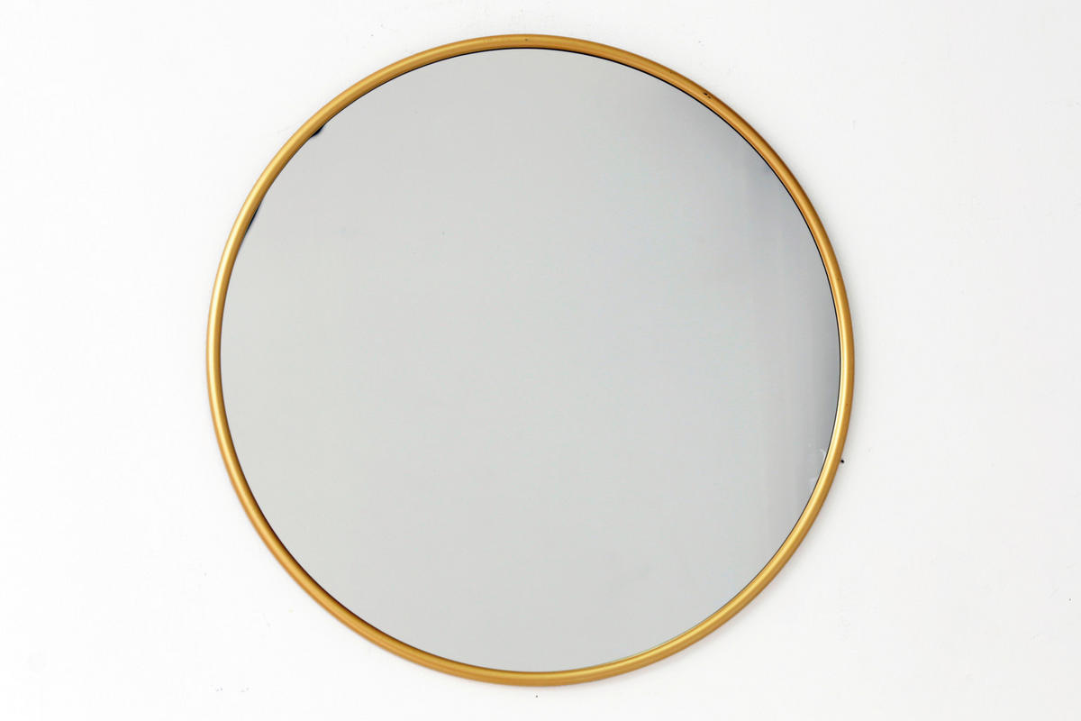 Oglindă 50/50/1 cm    - auriu, Modern, sticlă/metal (50/50/1cm)