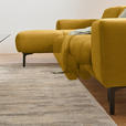 ECKSOFA in Chenille Currygelb  167/311 cm  - Currygelb/Schwarz, Design, Textil/Metall (167/311cm) - Xora