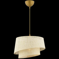HÄNGELEUCHTE 32/65 cm   - Creme, Design, Textil/Metall (32/65cm) - P & B