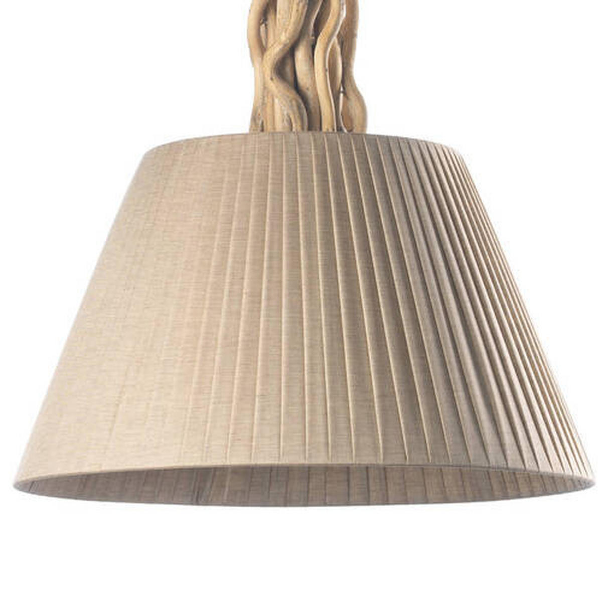 ZÁVĚSNÉ SVÍTIDLO, 40/110 cm  - bílá/pískové barvy, Natur, dřevo/textil (40/110cm)