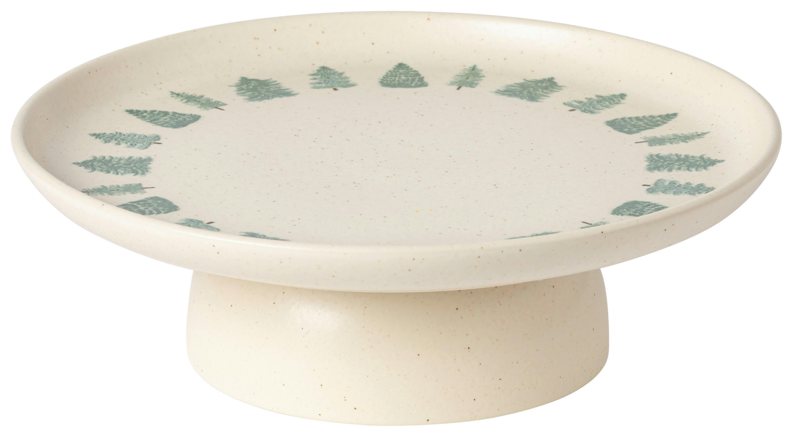 TORTENPLATTE PACIFICA 27 cm  - Waldgrün/Creme, Basics, Keramik (27cm) - Costa Nova