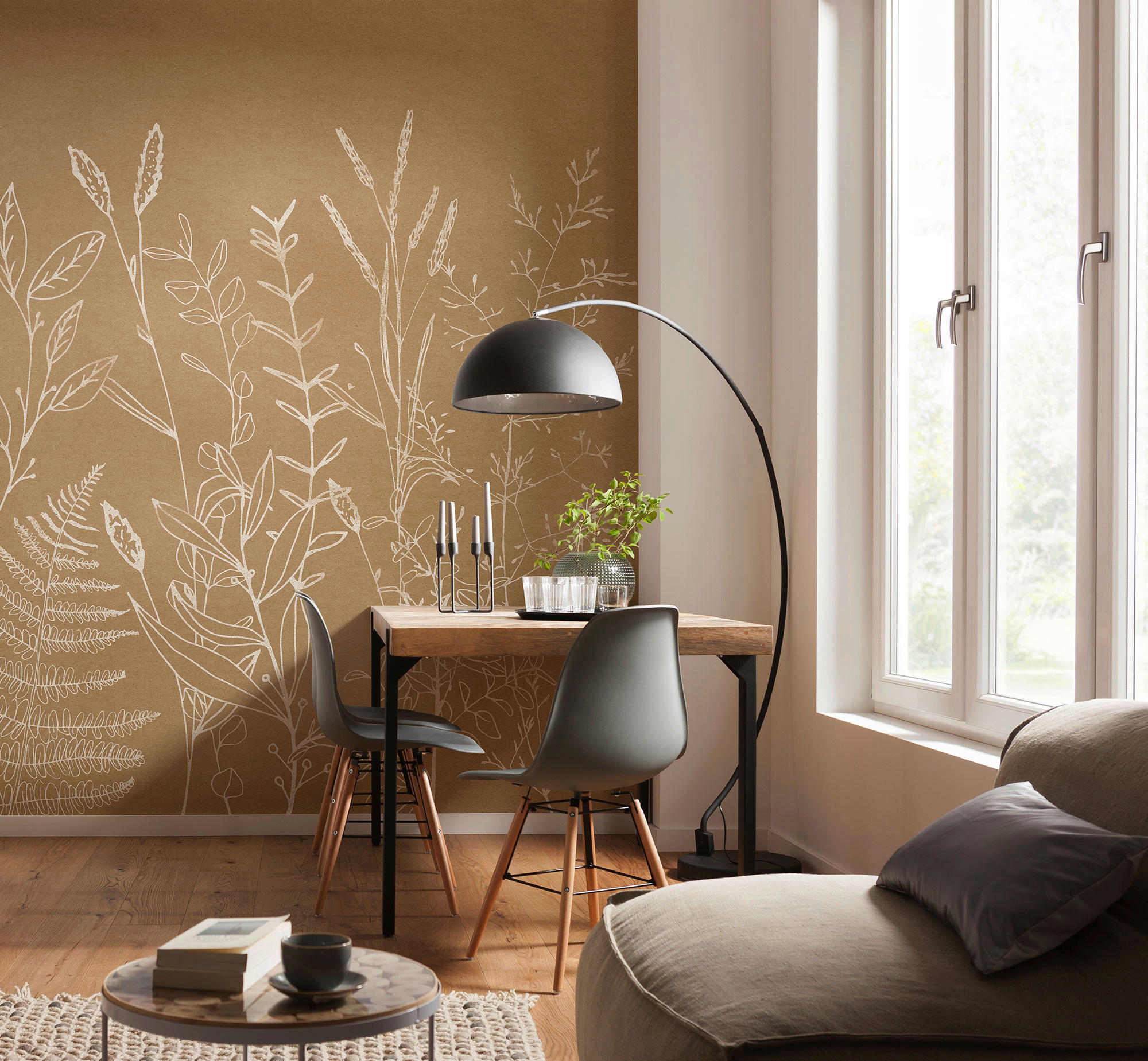 VLIESTAPETE - Braun/Weiß, Basics (200/250cm) - Komar