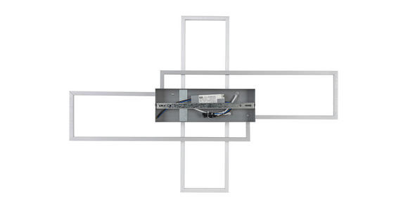 LED-DECKENLEUCHTE 82,5/55/8 cm - Chromfarben/Silberfarben, Basics, Kunststoff/Metall (82,5/55/8cm) - Novel