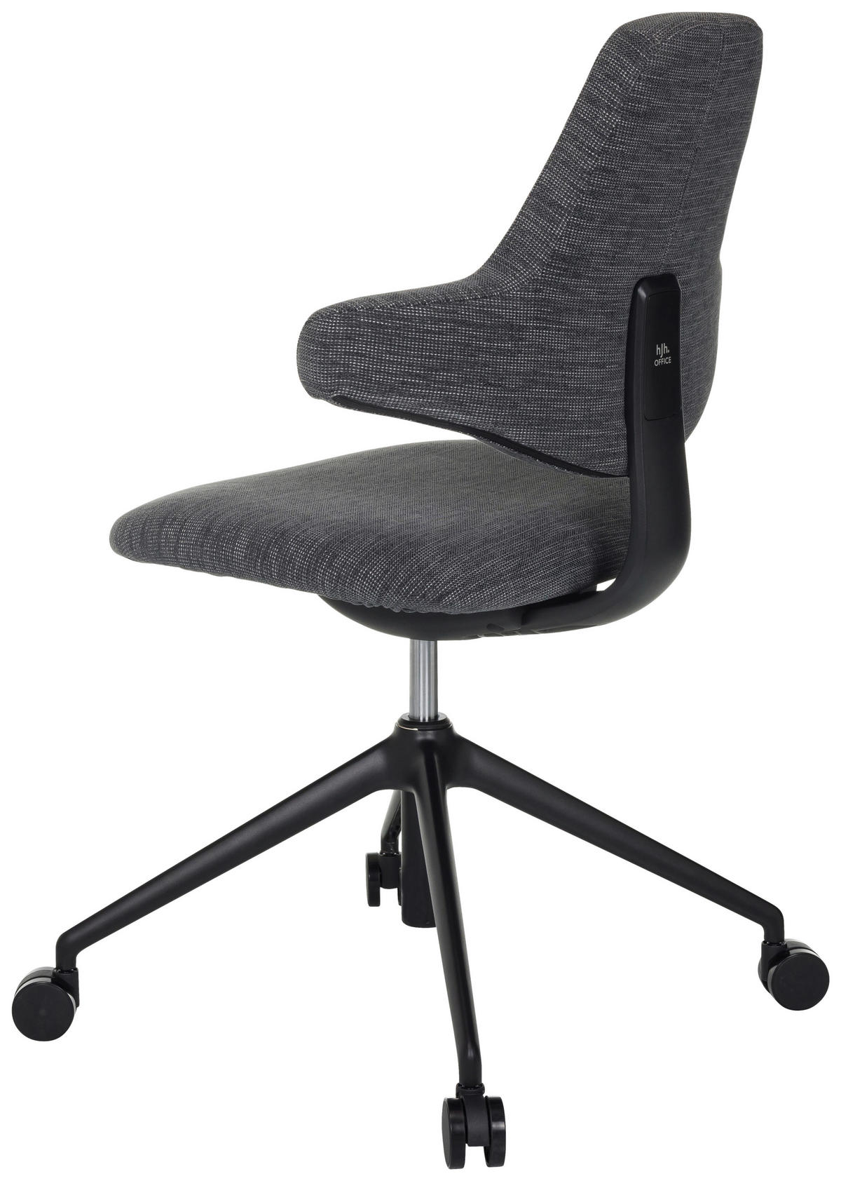 OTOČNÁ ŽIDLE, plochá tkanina, šedá - šedá/černá, Moderní, kov/textil (58/87 - 97/57cm) - MID.YOU