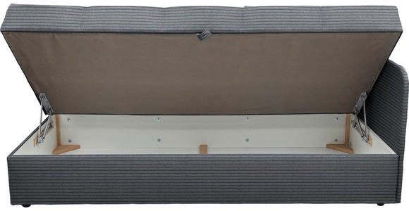 LIEGE  in Cord Grau  - Schwarz/Grau, Basics, Kunststoff/Textil (205/90/95cm) - Xora