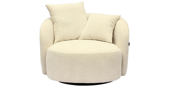SESSEL in Webstoff Naturfarben  - Schwarz/Naturfarben, Design, Textil/Metall (101/82/97cm) - Carryhome