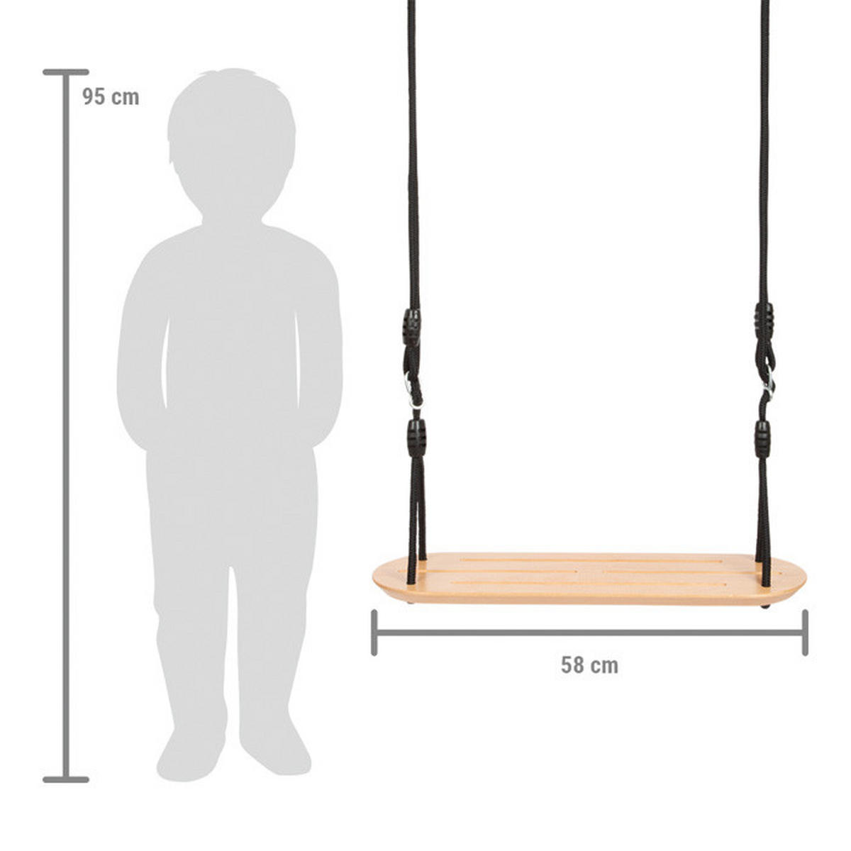 SCHAUKEL Multicolor  - Multicolor, Basics, Holz/Textil (18/180/58cm) - small foot