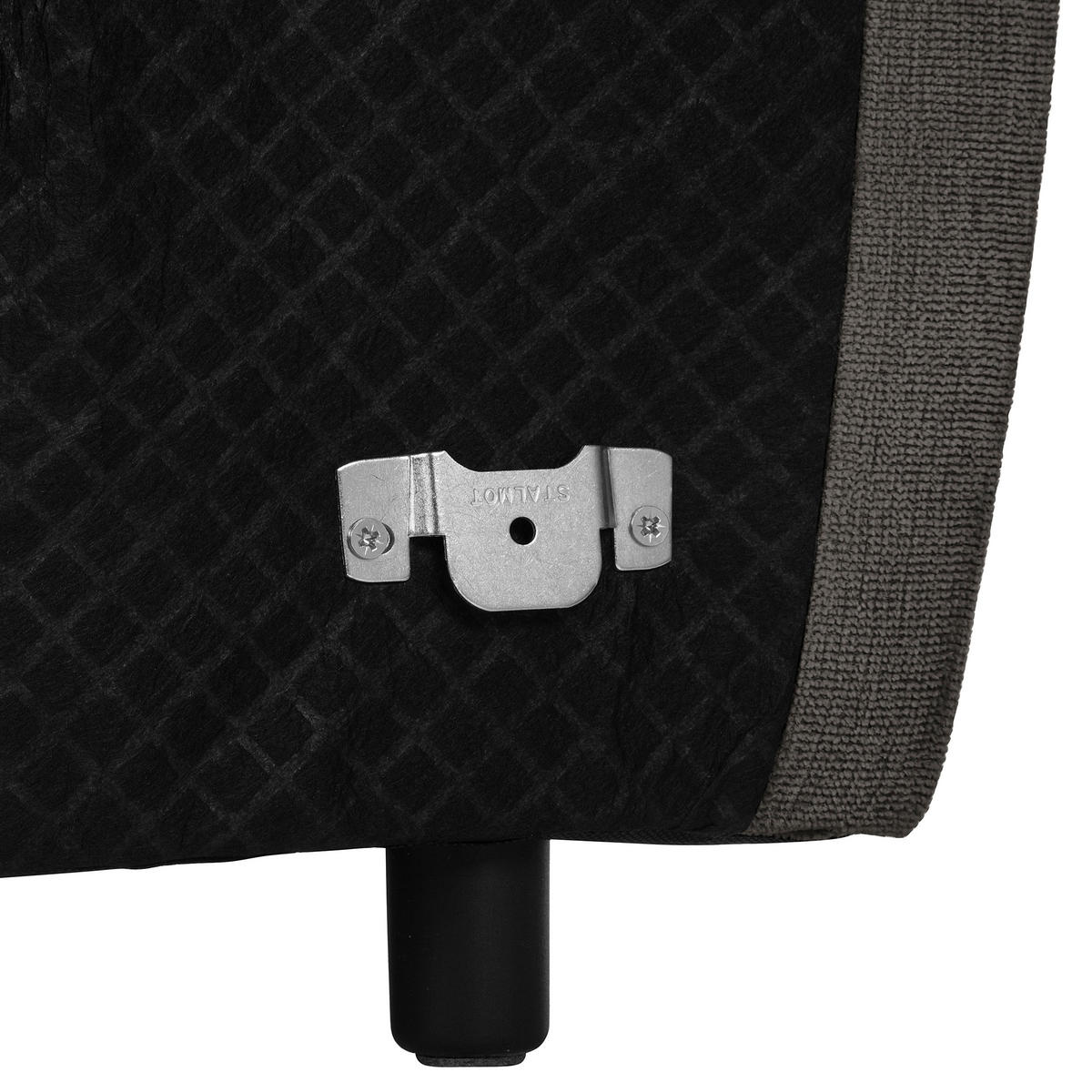 ECKSOFA in Chenille Anthrazit  - Anthrazit/Schwarz, Modern, Kunststoff/Textil (269/184cm) - Trendmanufaktur