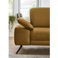 ECKSOFA in Echtleder Currygelb  - Currygelb/Schwarz, Design, Leder/Metall (332/193cm) - Dieter Knoll