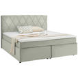 BOXSPRINGBETT 180/200 cm  in Weiß  - Schwarz/Weiß, Design, Kunststoff/Textil (180/200cm) - Xora