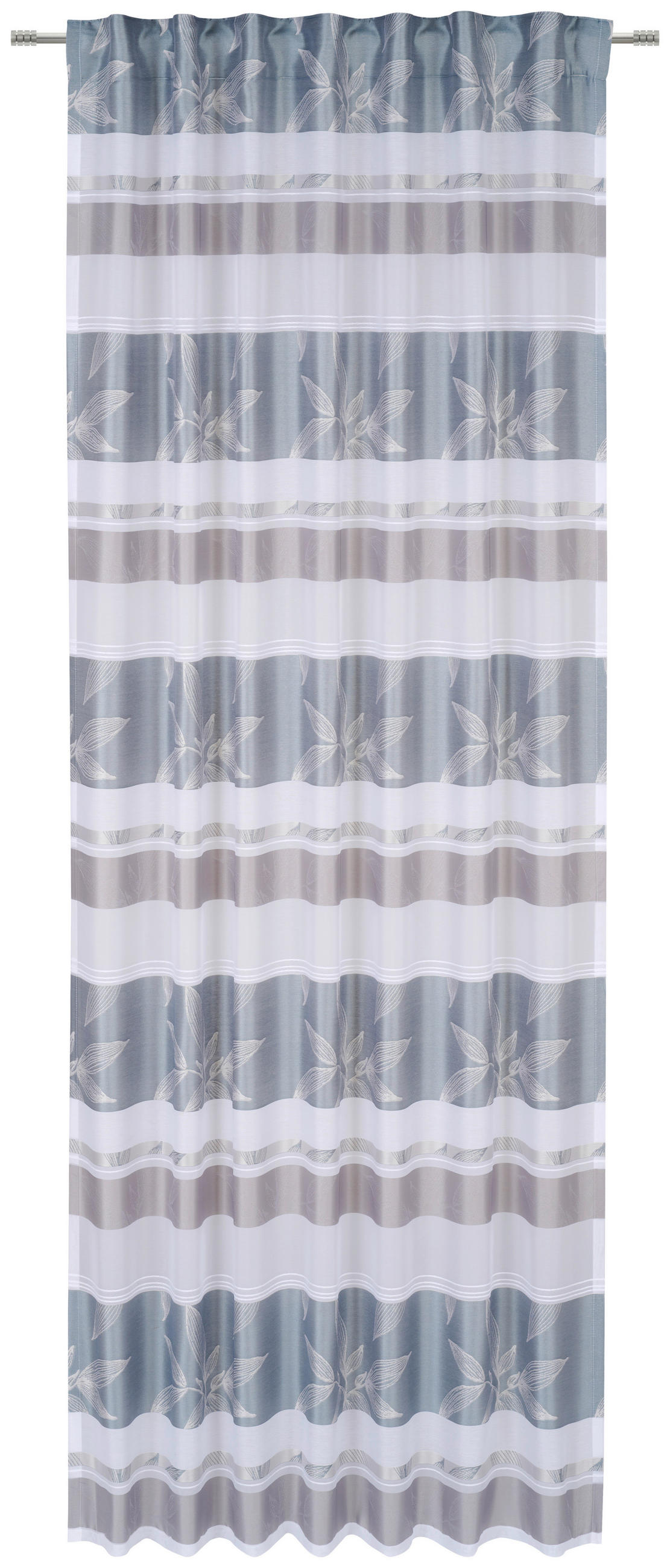 FERTIGVORHANG halbtransparent  - Blau, Design, Textil (140/255cm) - Novel