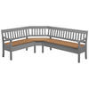 ECKBANK 170/213 cm Grau, Laugenfarbig Kiefer massiv   - Laugenfarbig/Grau, ROMANTIK / LANDHAUS, Holz (170/213cm) - Boxxx