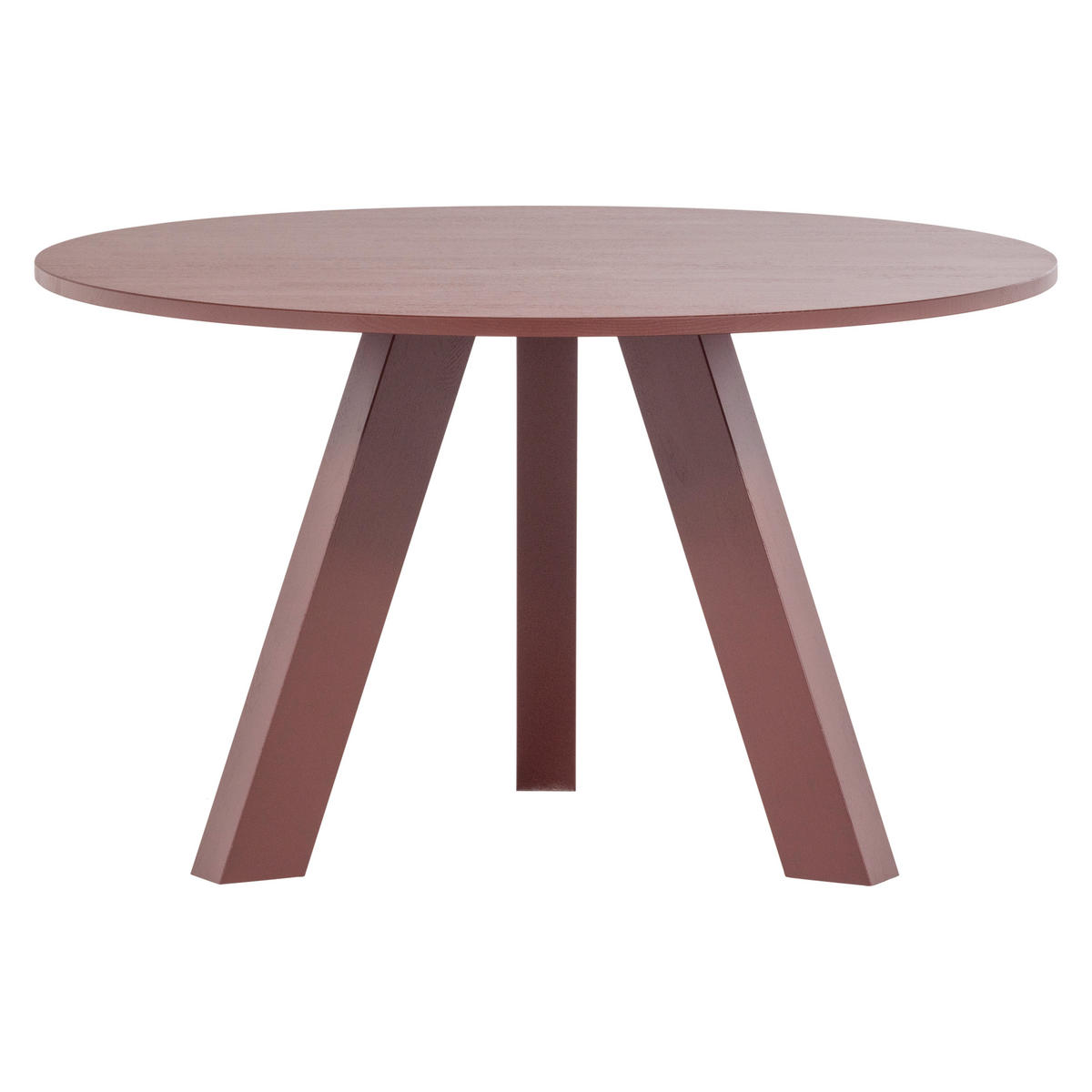 ESSTISCH 129/129/75 cm Echtholz  Holz rund Bordeaux  - Bordeaux, MODERN, Holz (129/129/75cm) - Livetastic